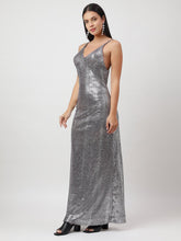 Luxurious Sequinned Long Dress - THE STYIO DIVAAS